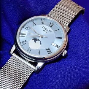 Tissot Swiss Made Premium Blue Carson Moonphase Women's Watch